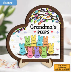 Personalized Grandma Bunny Easter 2 Layered Wooden Plaque 31547