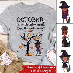 October Birthday Shirt, Custom Birthday Shirt, Queens are Born In October, October Birthday Shirts For Woman, October Birthday Gifts, Personalized Halloween, Custom halloween shirts, Personalized halloween gifts