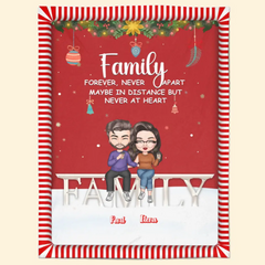 Family Never Apart - Personalized Custom Blanket - Christmas Gift For Couple, Wife, Husband