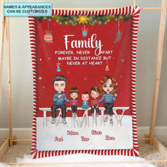 Family Never Apart - Personalized Custom Blanket - Christmas Gift For Couple, Wife, Husband