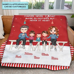 Family Never Apart - Personalized Custom Blanket - Christmas Gift For Couple, Wife, Husband