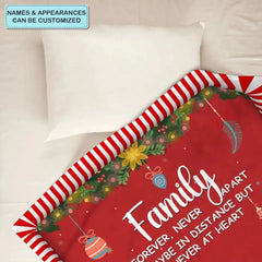 Family Never Apart - Personalized Custom Blanket - Christmas Gift For Couple, Wife, Husband