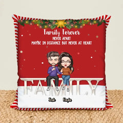 Family Never Apart - Personalized Custom Pillow - Christmas Gift For Couple, Wife, Husband