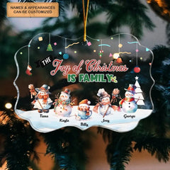 The Joy Of Christmas Is Family - Personalized Custom Mica Ornament - Christmas Gift For Family Members