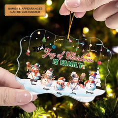 The Joy Of Christmas Is Family - Personalized Custom Mica Ornament - Christmas Gift For Family Members