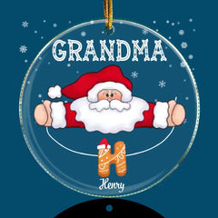 Lovely Grandma Claus - Personalized Custom Mica Ornament - Christmas Gift For Grandma, Grandpa, Family Members