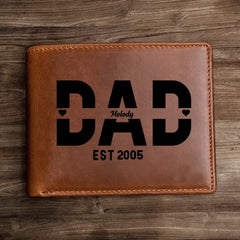 PERSONALIZED DAD KID NAME WALLET