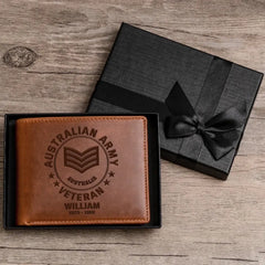 Personalized Australian Armed Forces Leather Wallet Laser QTPN2023169