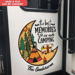 The Best Memories Are Made Camping - Personalized Decal, Decal Gift For Camping Lover - PCD102