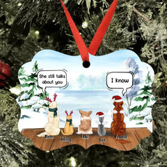 Personalized Dog/Cat Memorial Ornament - Gift For Dog Lovers, Cat Lovers - Up to 5 Pets