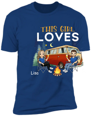 This Girl Loves Camping With Her Husband - Personalized T-shirt