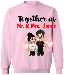 Together As Mr & Mrs, Anniversary Gifts - Personalized T-Shirt