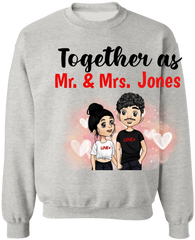 Together As Mr & Mrs, Anniversary Gifts - Personalized T-Shirt