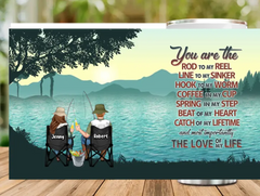 Custom Personalized Fishing Tumbler - Gift Idea For Couple/Fishing Lovers - You Are The Rod To My Reel Line To My Sinker