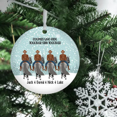 Personalized Ornament, Horse Riding Partners - Couple And Friends Gift, Christmas Gift For Horse Lovers