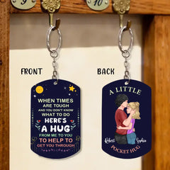 Custom Personalized Couple Aluminum Keychain - Gift Idea For Couple/Valentine's Day - A Little Pocket Hug