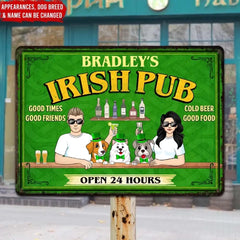 Irish Pub Good Times Good Friends Cold Beer Good Food - Personalized Metal Sign - MTS762