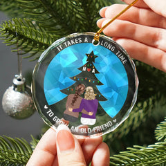 Grow An Old Friend - Personalized Circle Glass Ornament