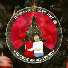 Grow An Old Friend - Personalized Circle Glass Ornament