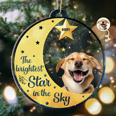 Custom Photo Memorial The Brightest Star - Personalized 2-Layered Mix Ornament