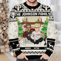 Family Merry Christmas - Personalized Unisex Ugly Sweater