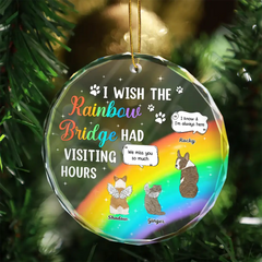 A Piece Of My Heart Still Talk About You Memorial Christmas - Personalized Circle Glass Ornament