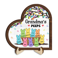 Personalized Grandma Bunny Easter 2 Layered Wooden Plaque 31547