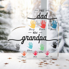 First Dad Now Grandpa - Personalized Acrylic Plaque