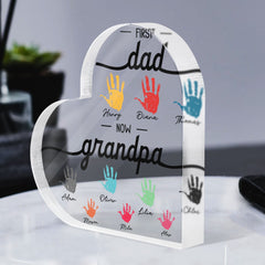 First Dad Now Grandpa - Personalized Acrylic Plaque