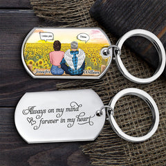 Always On My Mind, Forever In My Heart - Personalized Keychain