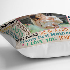 Custom Photo Kind Loving Caring Fun I Love You Nana - Birthday, Anniversary Gift For Grandma, Mom - Personalized Pillow