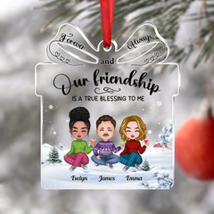 Friends - Our Friendship Is A True Blessing To Me - Personalized Acrylic Ornament