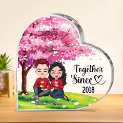 Couple - Together Since - Personalized Heart Acrylic Plaque