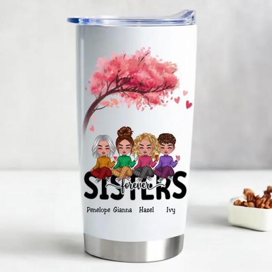 20oz Sisters - Sisters Forever - Personalized Tumbler